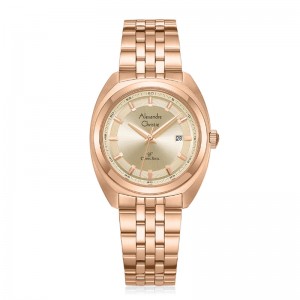 Alexandre Christie AC 8702 Full Rosegold Steel Lady LDBRGLN